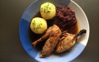 Teller mit Entenbraten