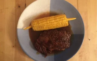 Rindersteak mit Mais