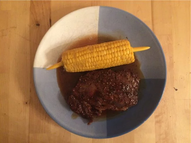 Rindersteak mit Mais