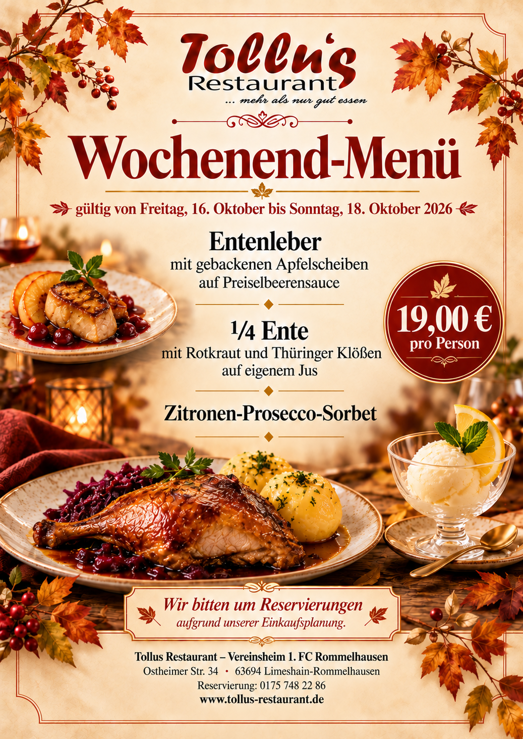 Wochenend-Angebot Oktober 2026