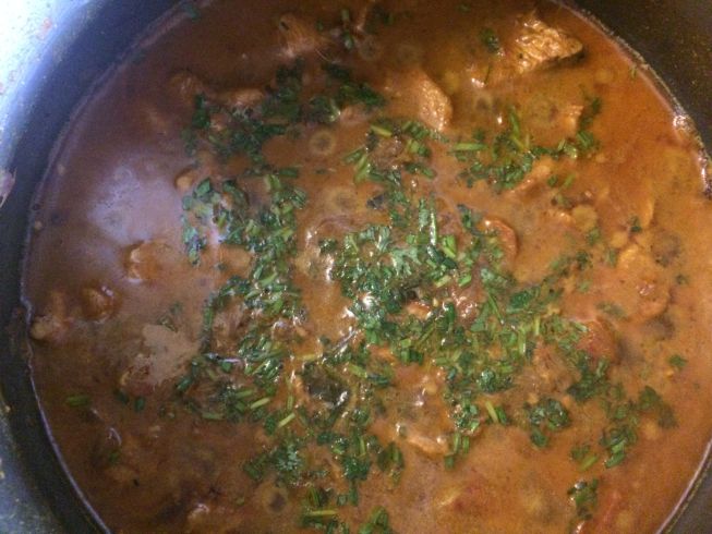 Topf mit Curry Huhn Topf mit Curry Huhn