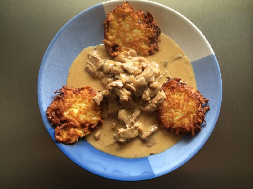 Teller Geschnetzeltes vom Schweinefilet Teller Geschnetzeltes vom Filet