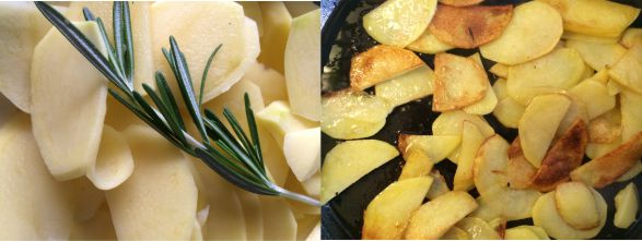 rohgeröstete Kartoffeln rohgeröstete Kartoffeln