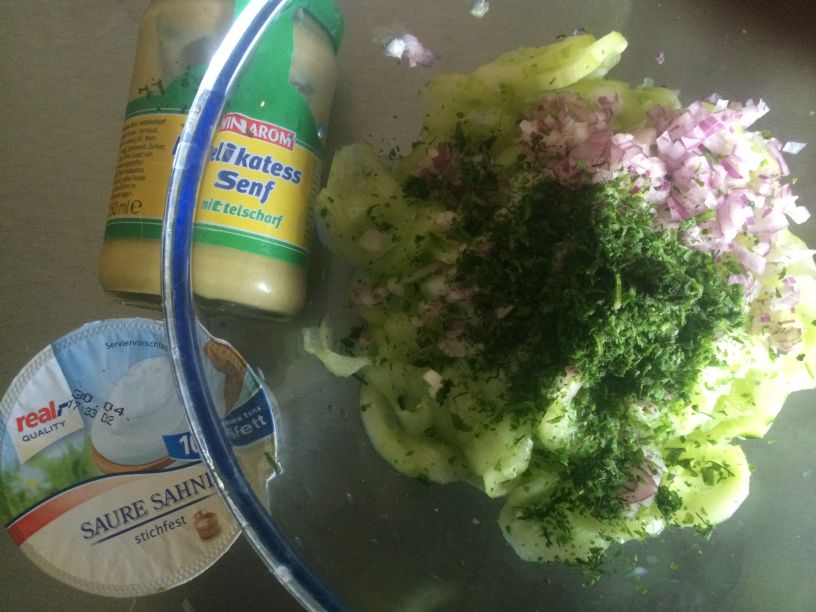 Gurkensalat Zutaten