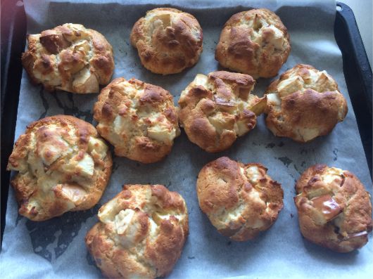 Apfelballen fertig gebacken