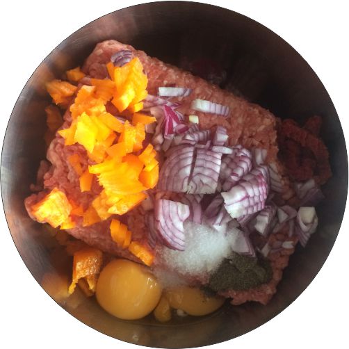 Hackfleisch angemacht