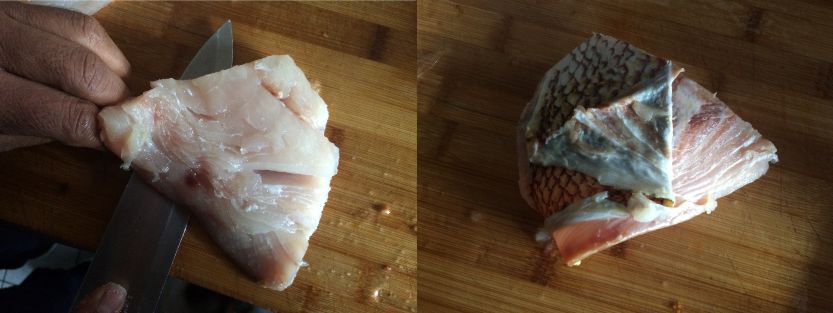 Redsnapper haut entfernen