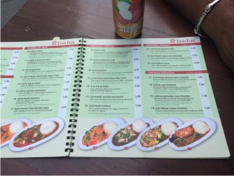 Speisekarte Thai Food