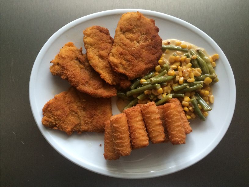 Teller kleines Schnitzel