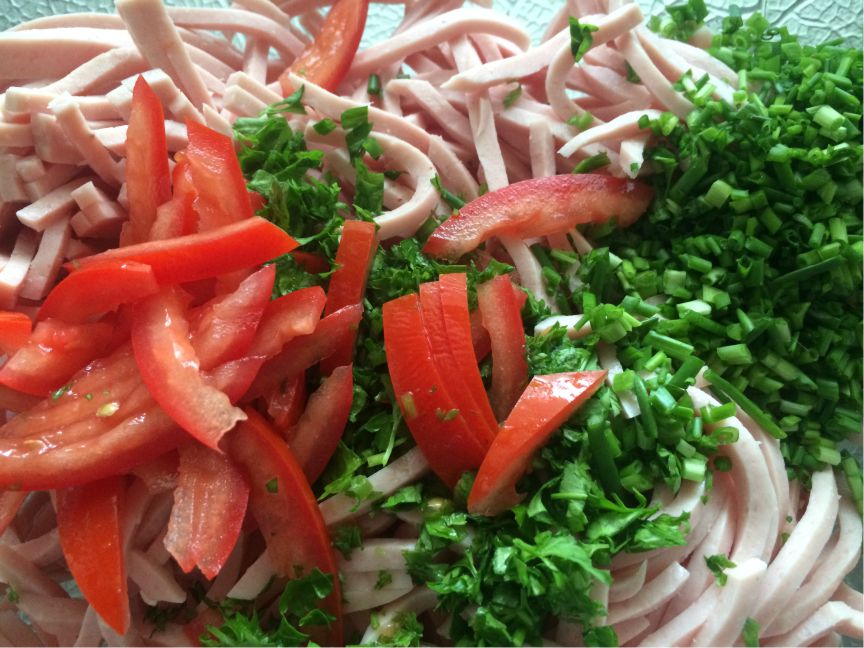 Wurstsalat Bratkartoffeln